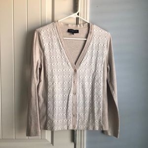 Cotton Cardigan with Lace